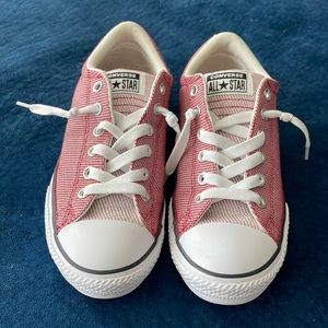 Low Top Slip On Converse (Red)